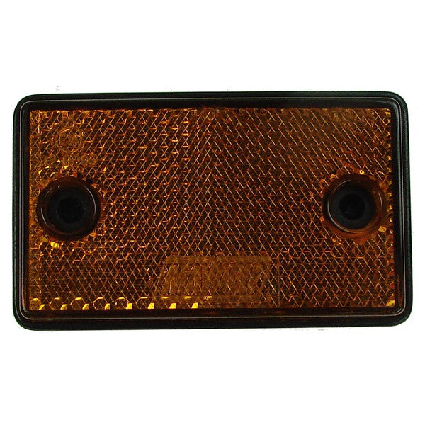 Reflector 2X Amber Rectangle S/Adhesive