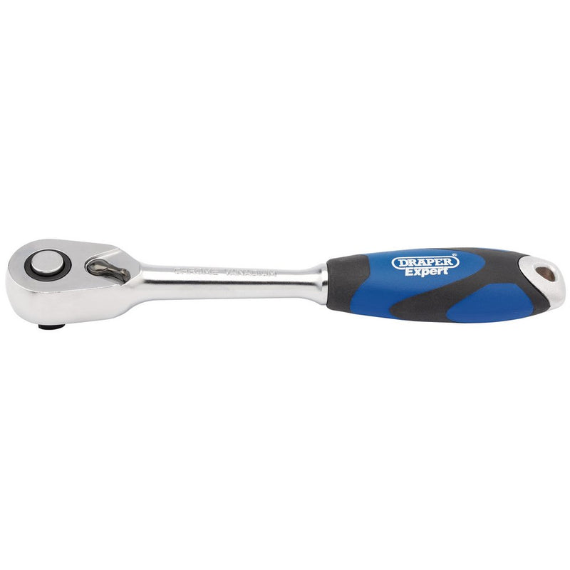 Soft Grip Reversible Ratchet, 3/8" Sq Dr, 72 Tooth