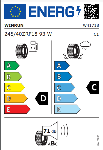 Winrun 245 40 18 93W R330 tyre