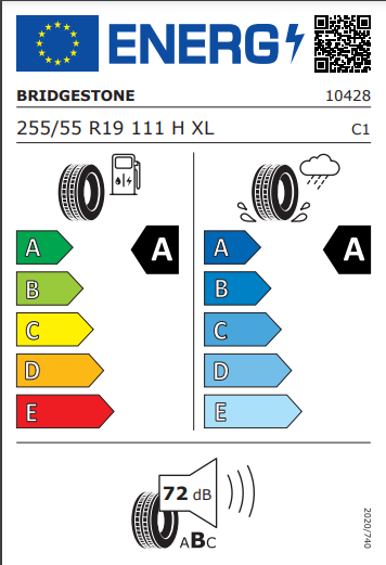 Bridgestone 255 55 19 111H Alenza 001 tyre