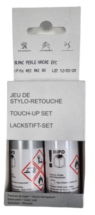 Genuine Peugeot/Citroen 1648384280 Blanc Perle Nacré EFC touch up paint