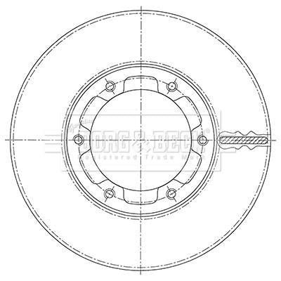 Borg & Beck Brake Disc Single  - BBD6111S fits Mit.Canter 3.9 TDi(FE84P)05-11