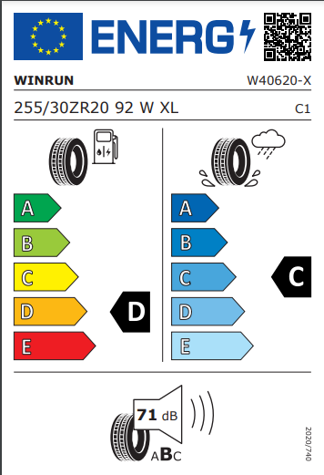 Winrun 255 30 20 92W R330 tyre