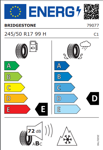 Bridgestone 245 50 17 99H Blizzak LM25 tyre