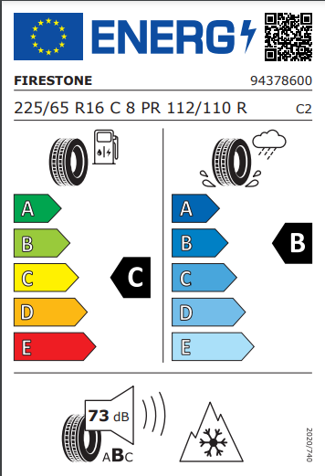 Firestone 225 65 16 112R Van MultiSeason tyre