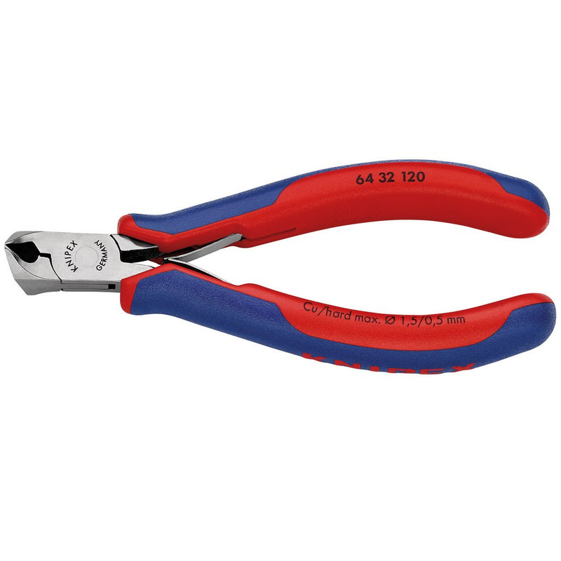 Knipex 64 32 120 Electronics Oblique End Cutting Nipper, 120mm