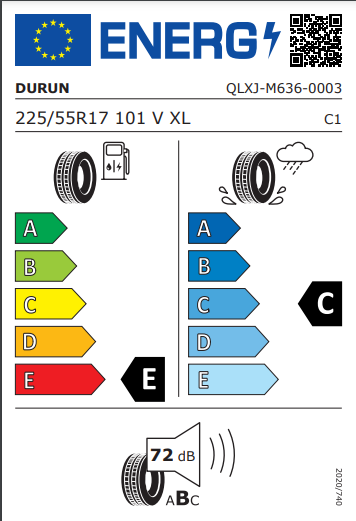 Durun 225 55 17 101V M636 tyre