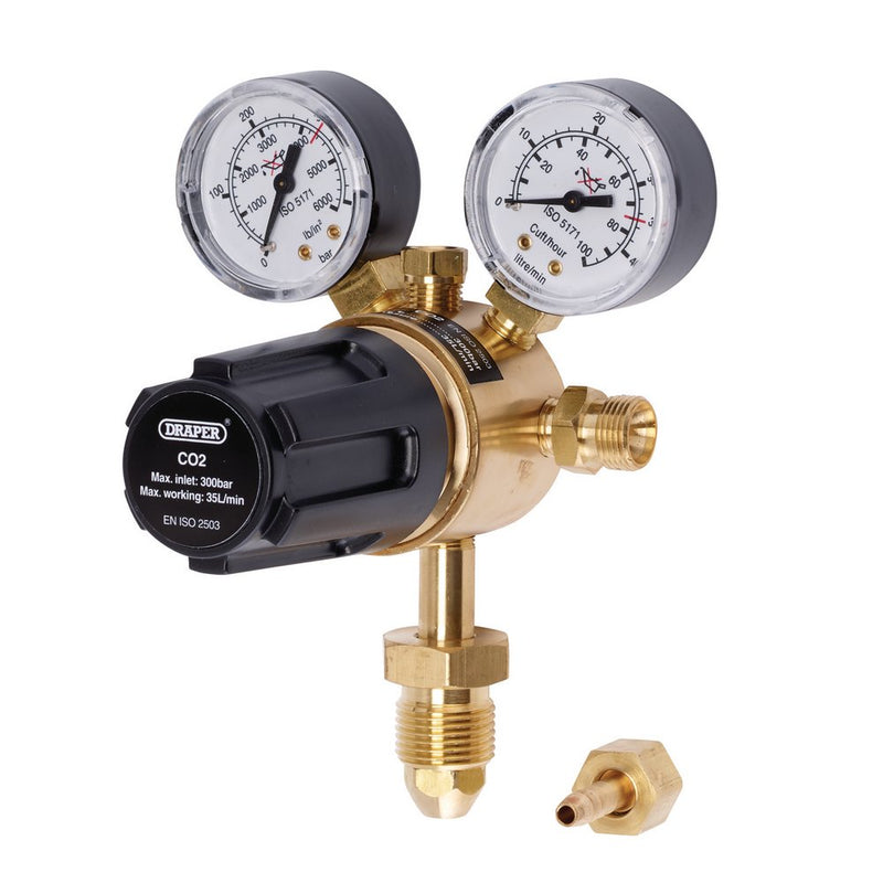 Industrial Gas Bottle Regulator with Double Gauge, 300 bar