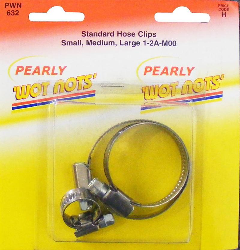 Pearl PWN632 Assorted M/S Hose Clips - Pack of 3