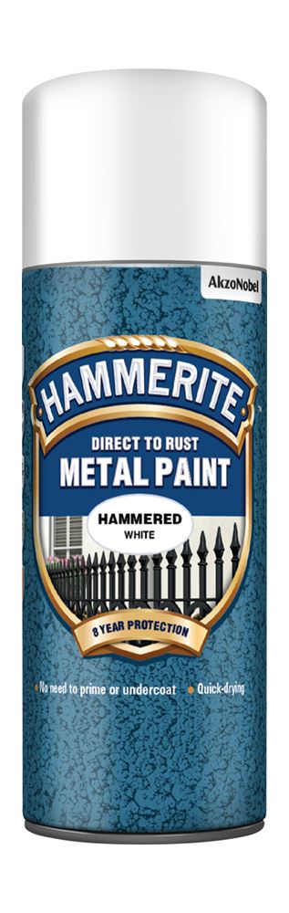 Hammerite Hammered White Paint - 400ml