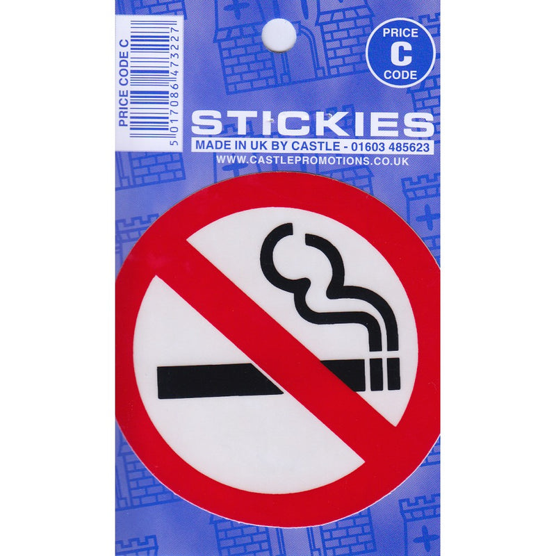 Castle V111 No Smoking Large Round C Code Stickers