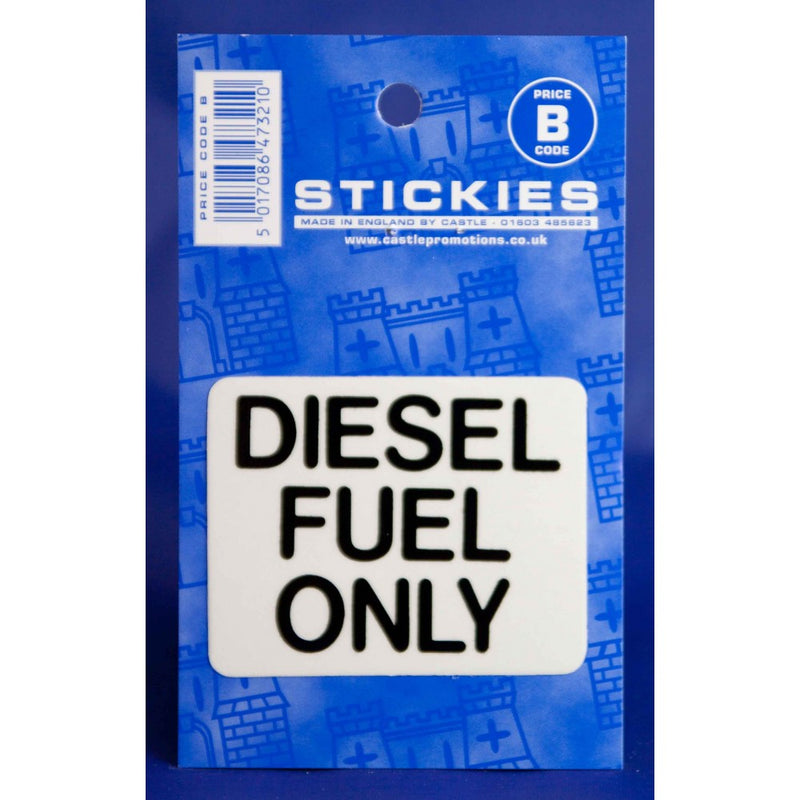 Castle V95 Diesel Fuel Blk B Code Stickers