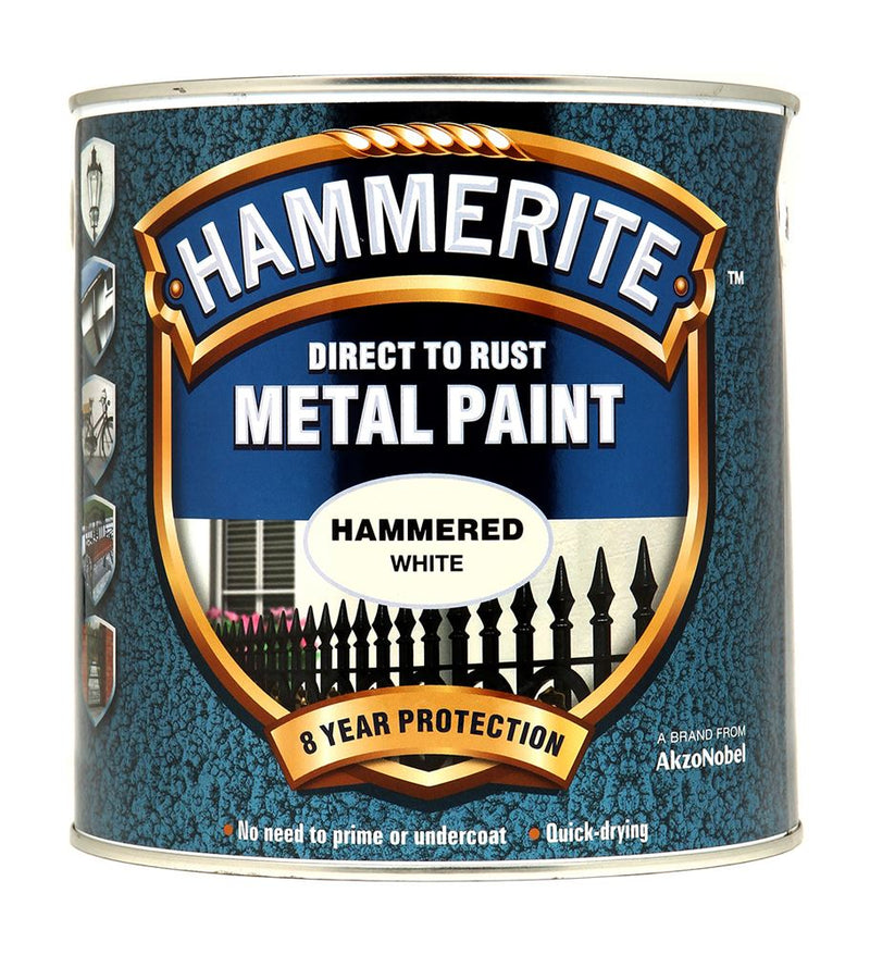 Hammerite Metal Paint Hammered White - 2.5L