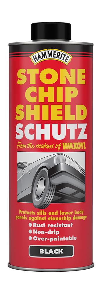 Hammerite 483 Stonechip Shield Black Schutz Paint - 1L