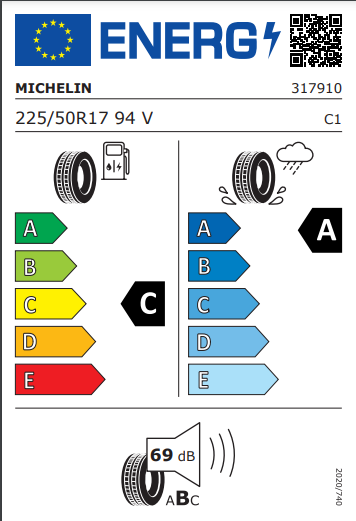 Michelin 225 50 17 94V Primacy 4+ tyre
