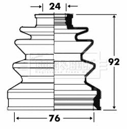 Borg & Beck Cv Joint Boot Kit Part No -BCB2815