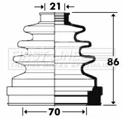 First Line Cv Joint Boot Kit  - FCB2899 fits Ford Transit Connect