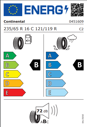 Continental 235 65 16 121R Van Contact 100 tyre