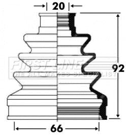 First Line Cv Joint Boot Kit  - FCB2819 fits Honda Civic 1.6i 2001-on, Jazz