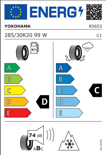 Yokohama 285 30 20 99W BluEarth Winter V905 tyre