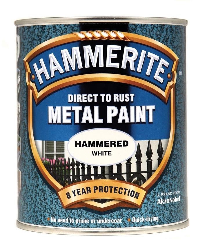 Hammerite Hammered White Paint - 750ml