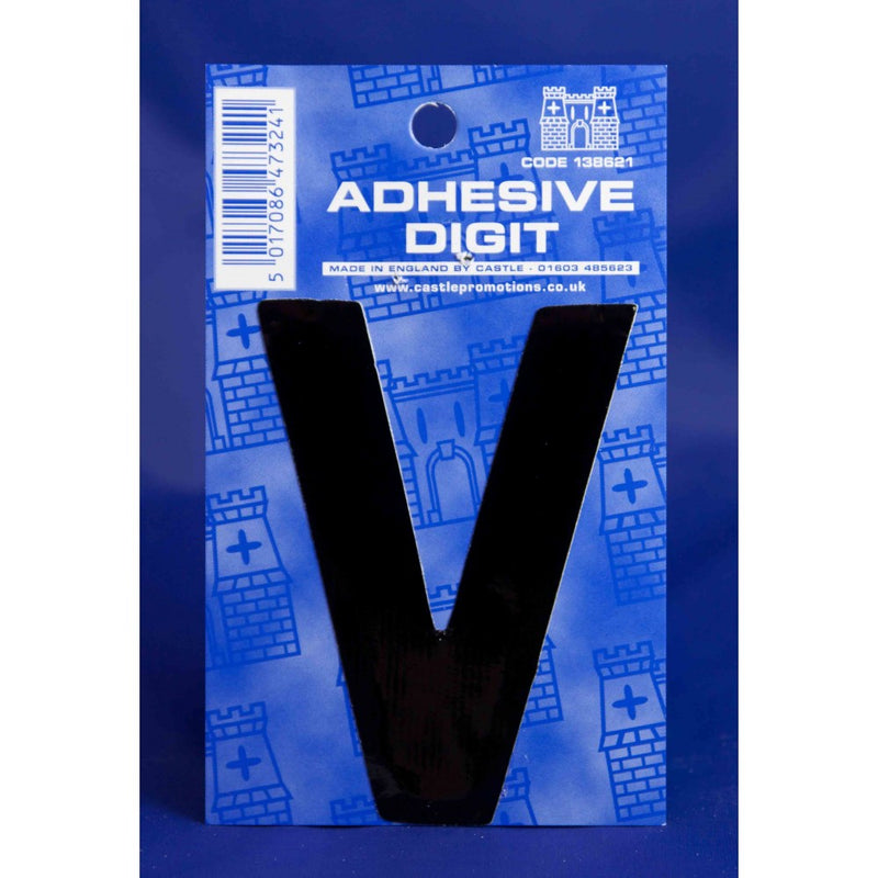 Castle BV V Self Adhesive Digits Blk 3inc