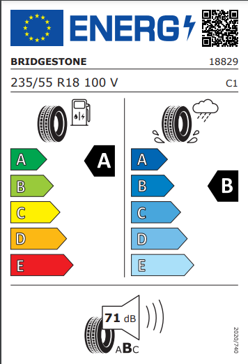 Bridgestone 235 55 18 100V Turanza T005 tyre