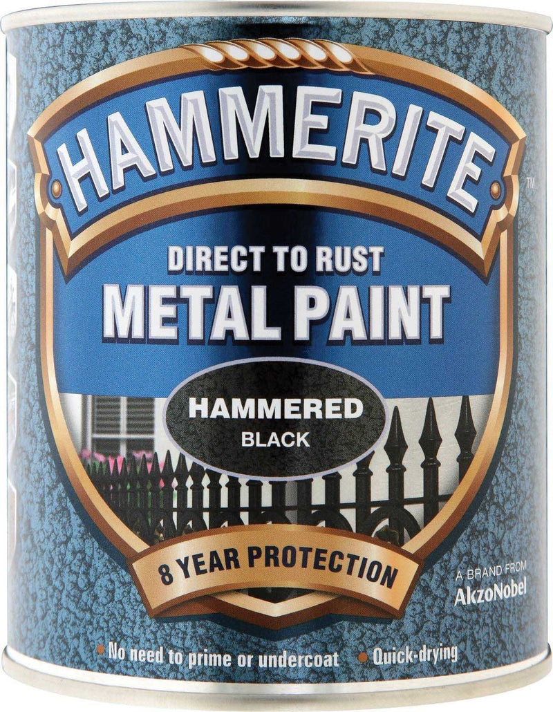 Hammerite Hammered Black Paint - 750ml