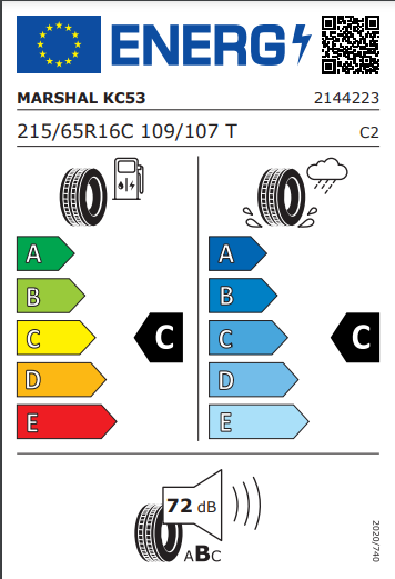 Marshal 215 65 16 109T KC53 tyre