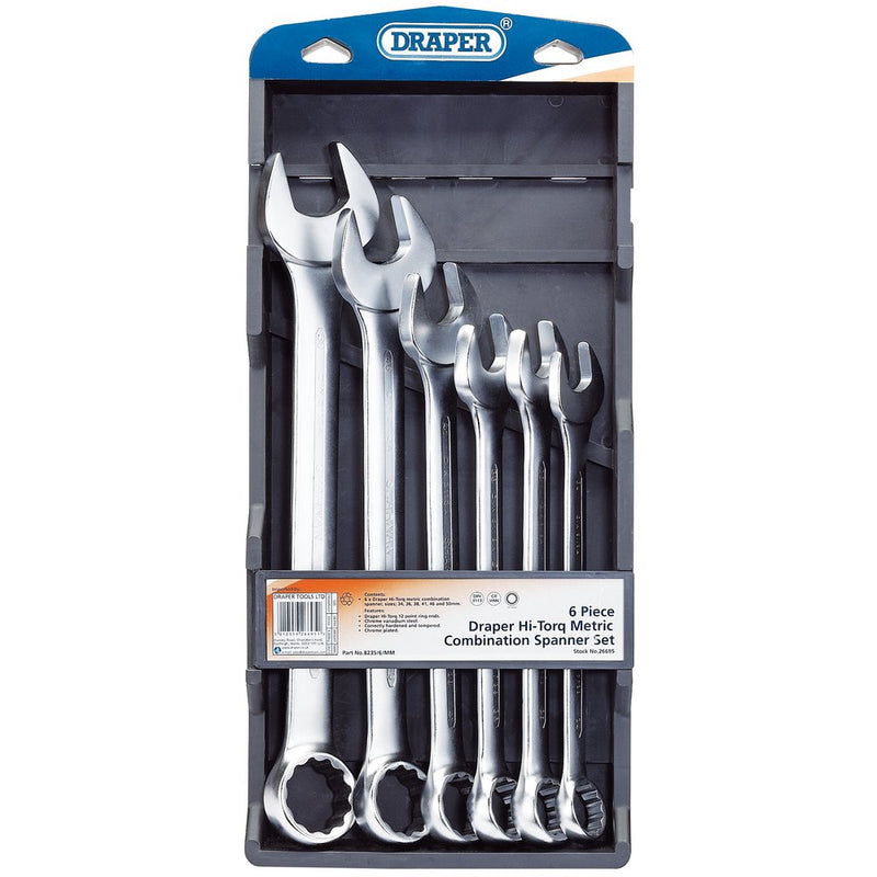 Draper HI -TORQ Metric Combination Spanner Set (6 Piece)