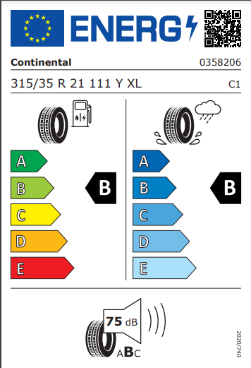 Continental 315 35 21 111Y Premium Contact 6 tyre