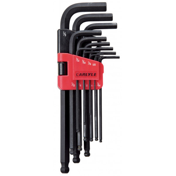 Carlyle Hand Tools - Hex Key Set Long Ball SAE Carlyle Hand Tools