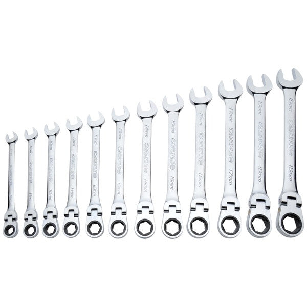 Carlyle Hand Tools - Carlyle Metric Flexible Ratcheting Wrench Set (12 Pieces)