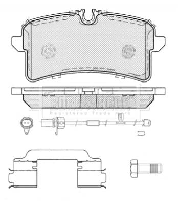 Borg & Beck Rear Brake Pad Set -BBP2449