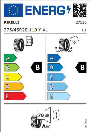 Pirelli 275 45 20 110Y P-Zero (PZ4) tyre