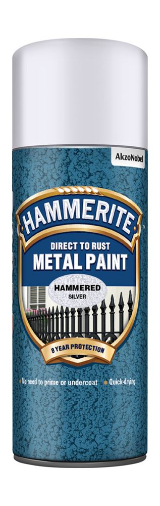 Hammerite Hammered Silver Paint - 400ml