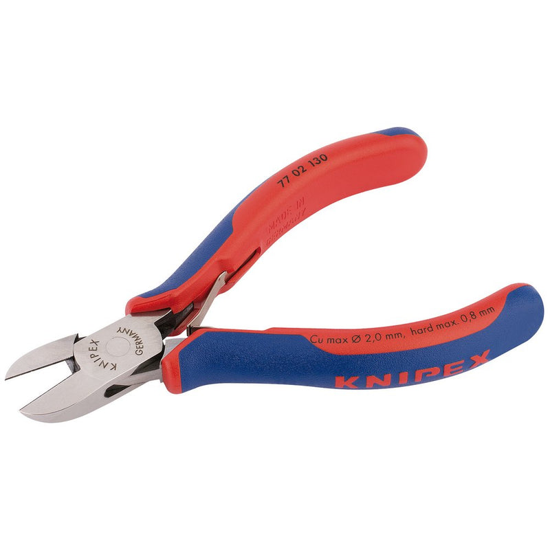 Knipex 77 02 130 Bevelled Electronics Diagonal Cutters, 130mm