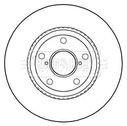 Borg & Beck Brake Disc Pair  - BBD5292 fits Lexus GS,SC(JZS,UZS,UZZ)01-10