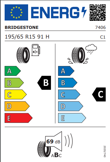 Bridgestone 195 65 15 91H Ecopia EP150 tyre