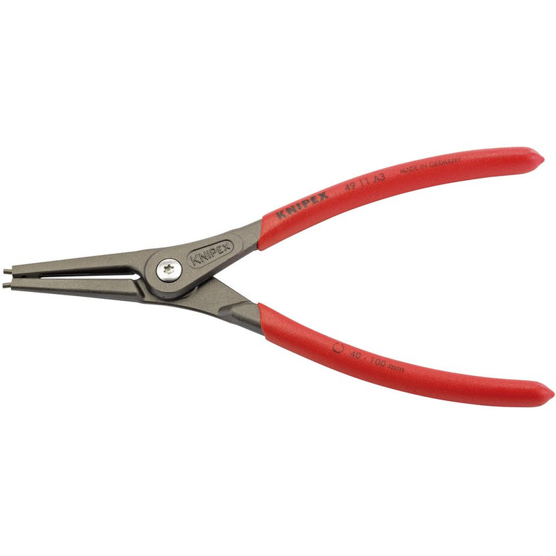 Knipex 49 11 A3 225mm External Straight Tip Circlip Pliers, 40 - 100mm Capacity