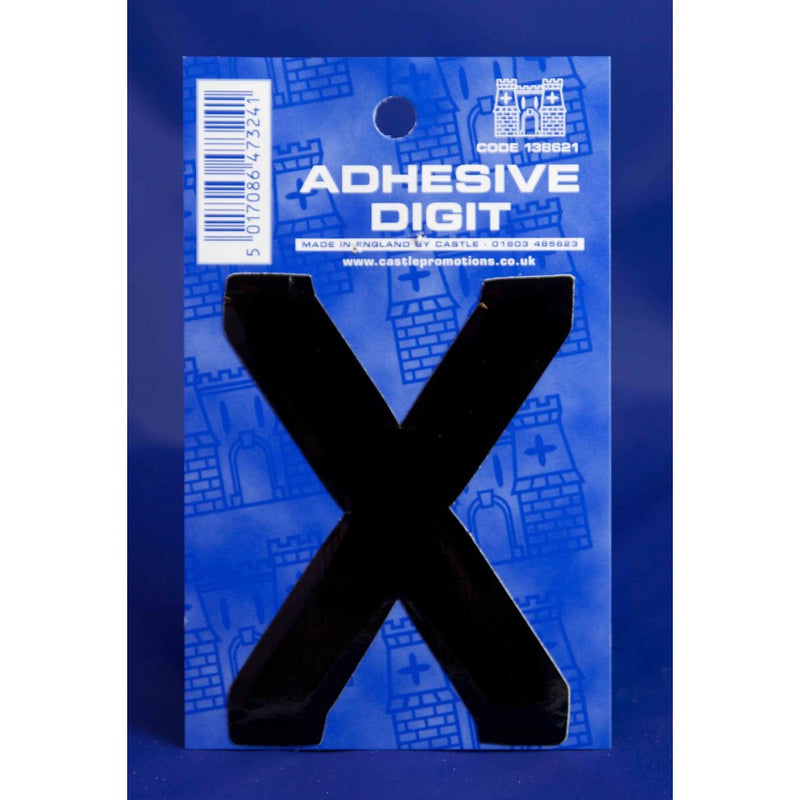 Castle BX X Self Adhesive Digits Blk 3inc