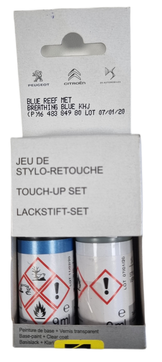 Genuine Peugeot/Citroen 1648384980 Blue Reef Metallic touch up paint